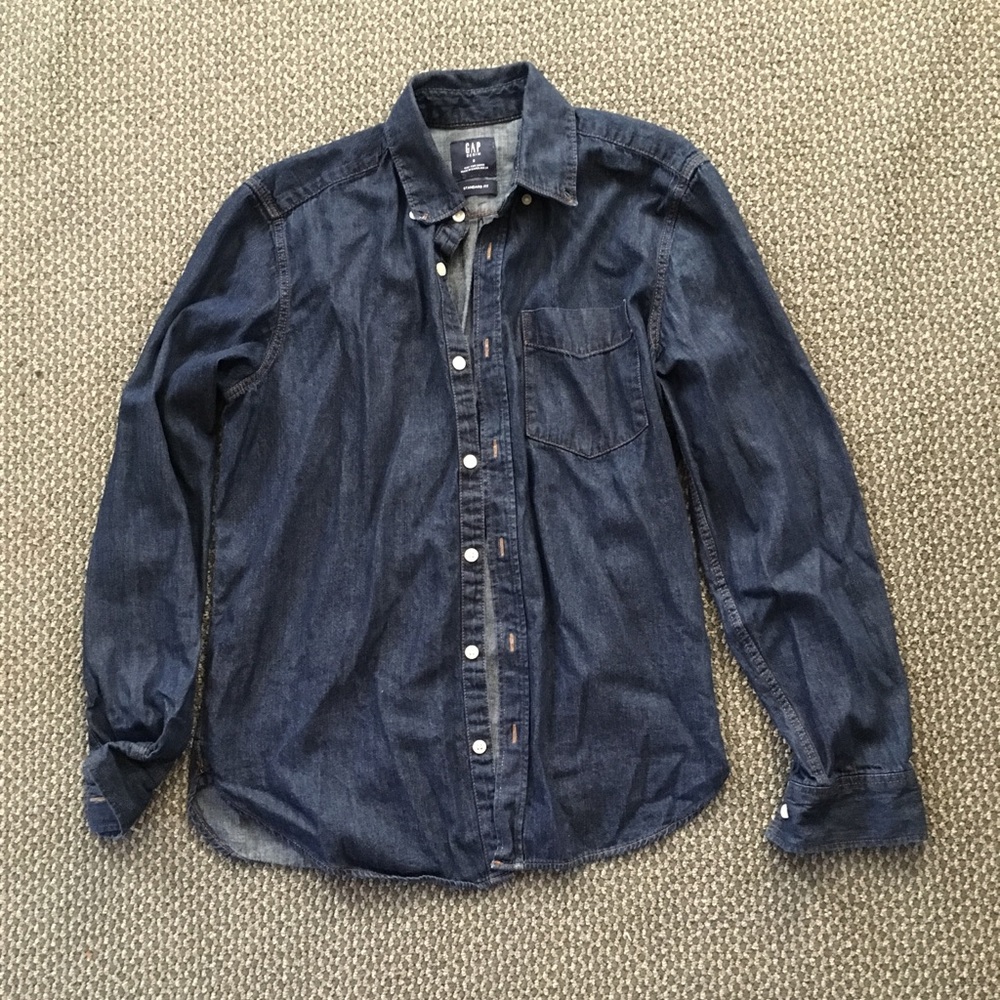 Denim Button Down - Gap - Standard Fit - image 1